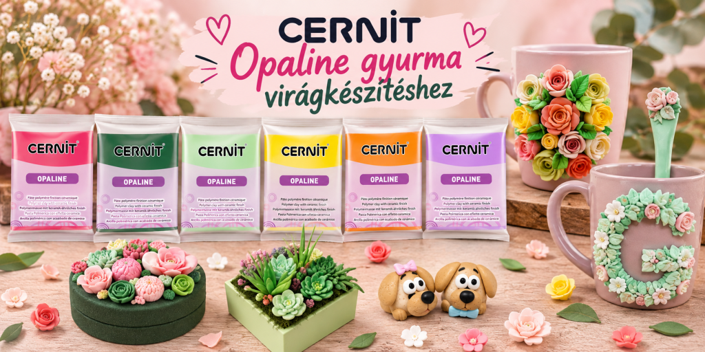 Cernit Opaline süthető gyurma virágkészítéshez – virágos alkotások és inspirációk