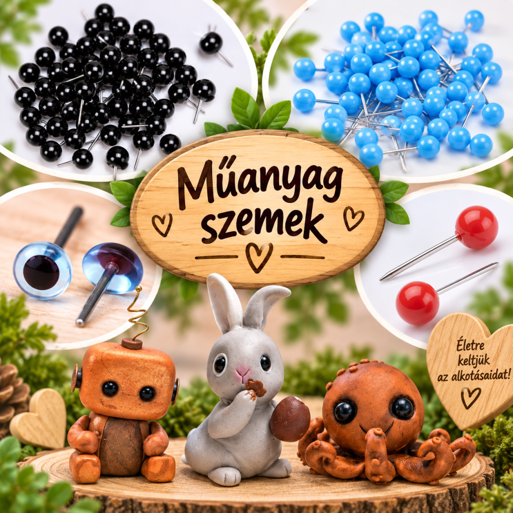 Süthető gyurmábál készült cuki figurák műszemekkel