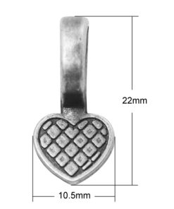 Alternative view of Medál rögzítő ezüst szív 22x10,5x7,5mm 2db