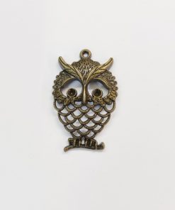 Antik bronz nagy bagoly medál 1db