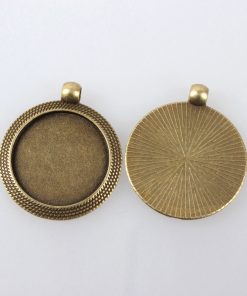 Alternative view of Medál alap antik bronz kör díszes 25mm 1db