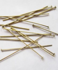 Antik bronz szerelőpálca talpas 45-55x0,7mm 30db