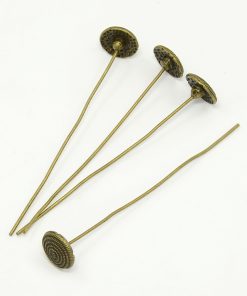 Szerelőpálca antik bronz mintás talpas 54mmX1mm 9mm 2db