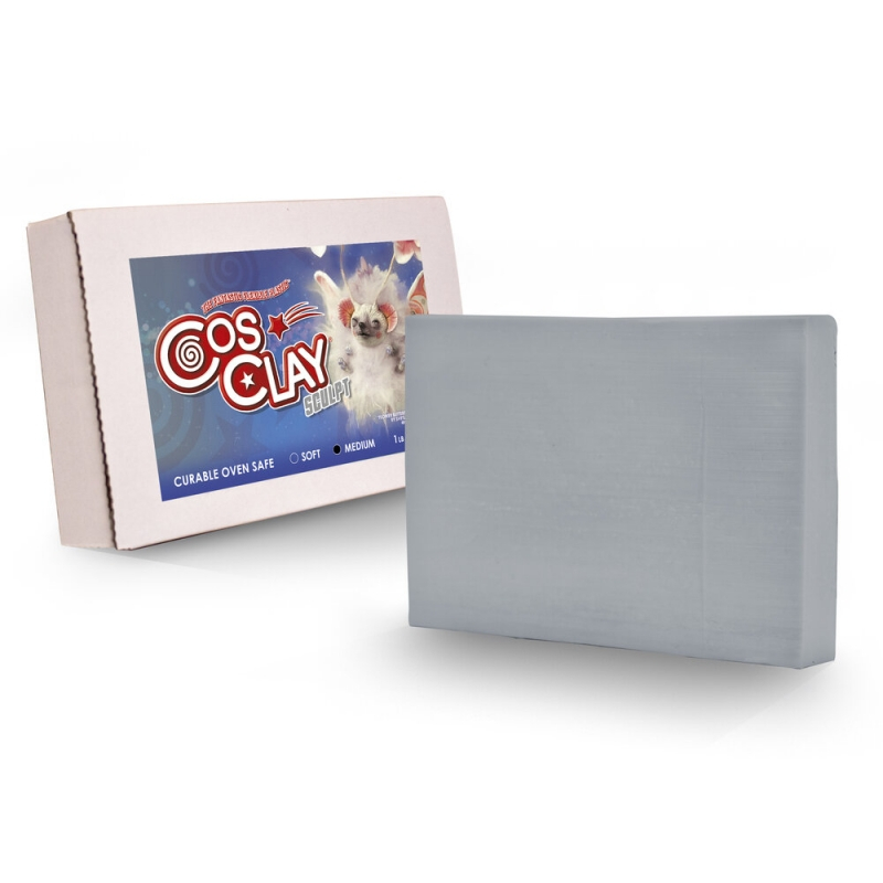 Cosclay Sculpt Gray Medium Firm 454g