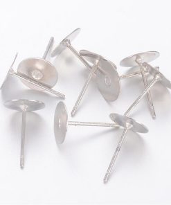 Bedugós fülbevaló alap rozsdamentes acél 6mm 10db