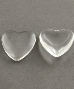 Üveg lencse szív 23X23X6 2db