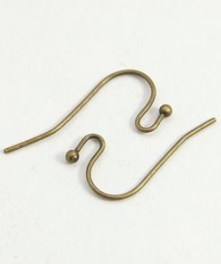 Alternative view of Akasztós fülbevalóalap Antik bronz 22X11 10db