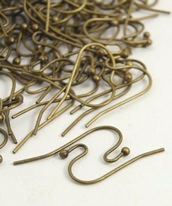 Akasztós fülbevalóalap Antik bronz 22X11 10db