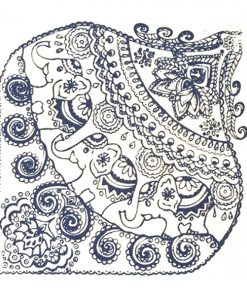 Cernit textúra Indian Elephants