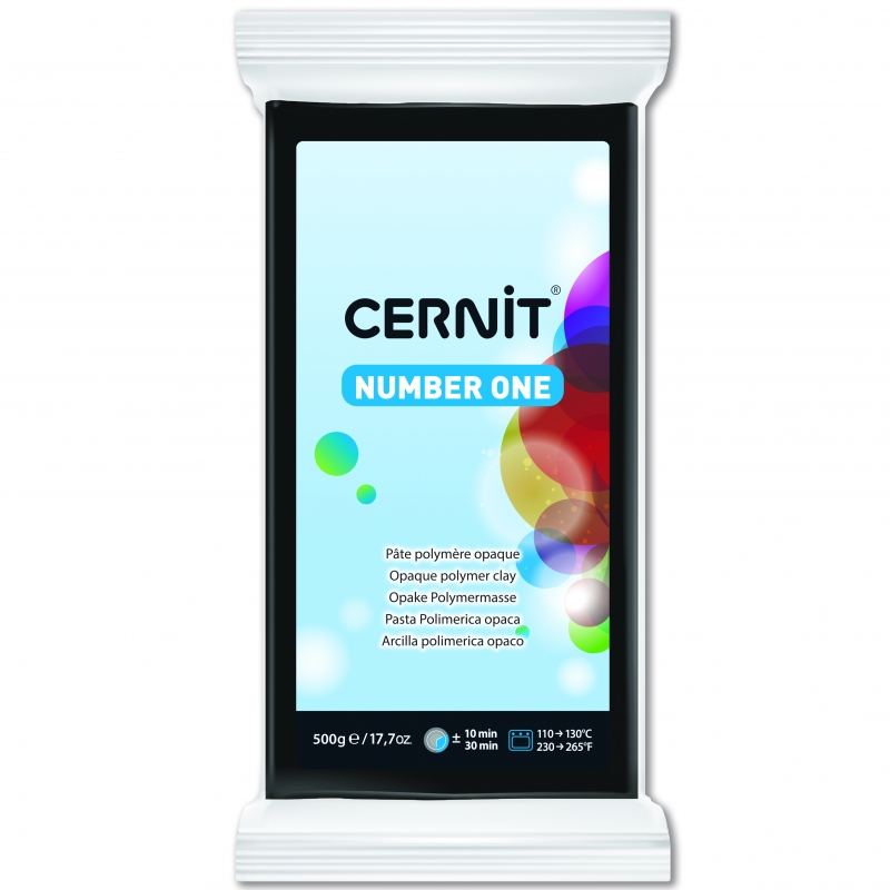 Cernit number one fekete 500g