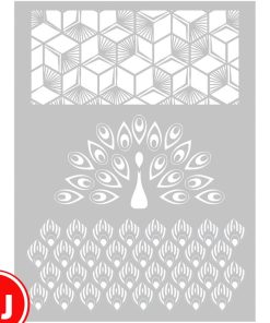 GC peacock silk screen