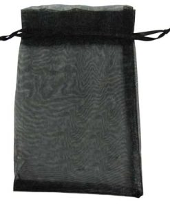 Organza tasak fekete 18X13 1db