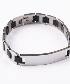 Alternative view of Karkötő alap rozsdamentes acél órakapoccsal rozsdamentes acél-fegyver szín