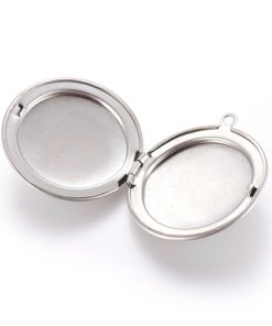 Rozsdamentes acél kerek medál nyitható