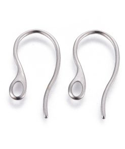Alternative view of Akasztós fülbevaló rozsdamentes acél 22x12mm 1 pár