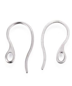 Akasztós fülbevaló rozsdamentes acél 22x12mm 1 pár