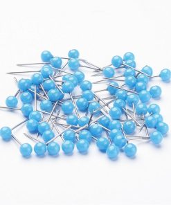 Égkék akril műszem rozsdamentes tűvel 10db