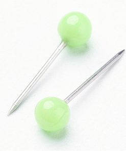 Alternative view of Világoszöld akril műszem rozsdamentes tűvel 10db