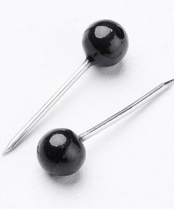 Alternative view of Fekete akril műszem rozsdamentes tűvel 10db