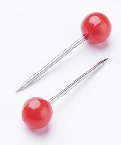 Alternative view of Piros akril műszem rozsdamentes tűvel 10db