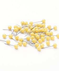 Sárga akril műszem rozsdamentes tűvel 10db