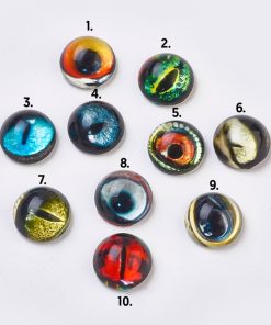 Üveg állat szem 12x6mm 6.minta 2db