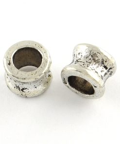 Cső gyöngy antik ezüst 4,5mm 10db