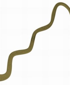 Hullámos könyvjelző alap antik bronz 1db