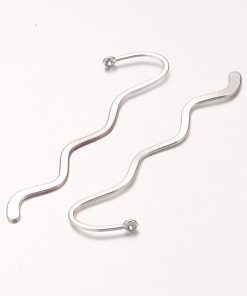 Hullámos könyvjelző alap ezüst 1db