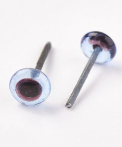 Üvegszem tűvel kék 4 mm 10db