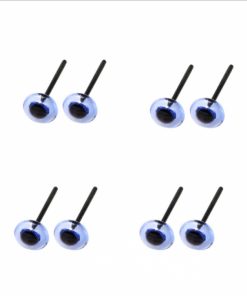 Műanyagszem tűvel kék 6-7 mm 10db