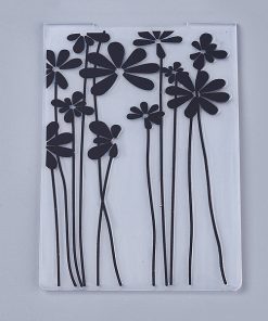 Műanyag áttetsző textúra és nyomda sablon százszorszép