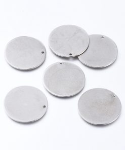 Alternative view of 304 Rozsdamentes acél kör medál acél színű 25mm 2db