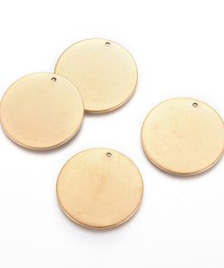 Alternative view of 304 Rozsdamentes acél kör medál arany 25mm 2db