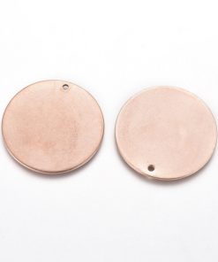 304 Rozsdamentes acél kör medál rózsaarany 25mm 2db