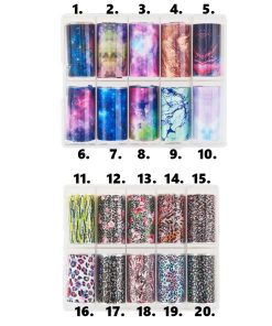 Galaxis-állat-virág transzferfólia 100x4cm 18