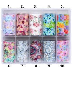 Pasztell virágmintás transzferfólia 100x4cm 5