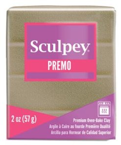 Premo süthető gyurma csillogó sárga arany  57g