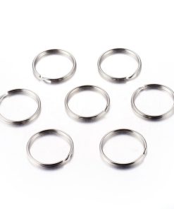 Alternative view of Kulcstartó karika platina 20mm 5db