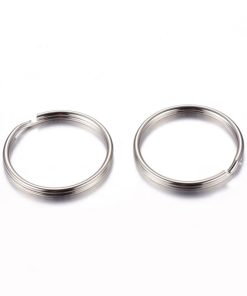 Kulcstartó karika platina 25mm 5db