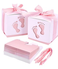 Ajándékdoboz baba lábnyom kislány 1db