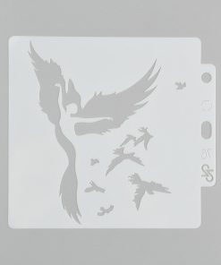 Stencil műanyag madár sablon