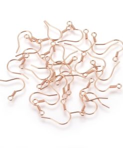 Akasztós fülbevaló alap rozsdamentes acél rózsa arany színű 2db