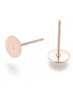 Bedugós fülbevaló rozsdamentes acél arany színben 8mm 2db