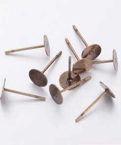 Alternative view of Bedugós fülbevaló alap antik bronz 6mm  10db