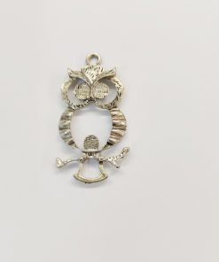 Antik ezüst bagoly nagy medál 1db