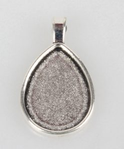 Medál alap ezüst csepp 25x18mm 1db