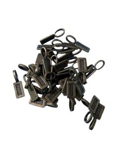 Medál rögzítő antik bronz négyzet 20x7mm 2db