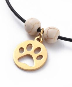 Nemesacél tappancsos karkötő arany színű