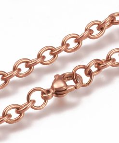 Nemesacél lánc rózsa arany színű